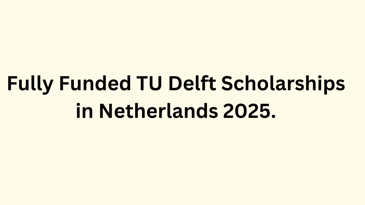 TU Delft Scholarships in Netherlands